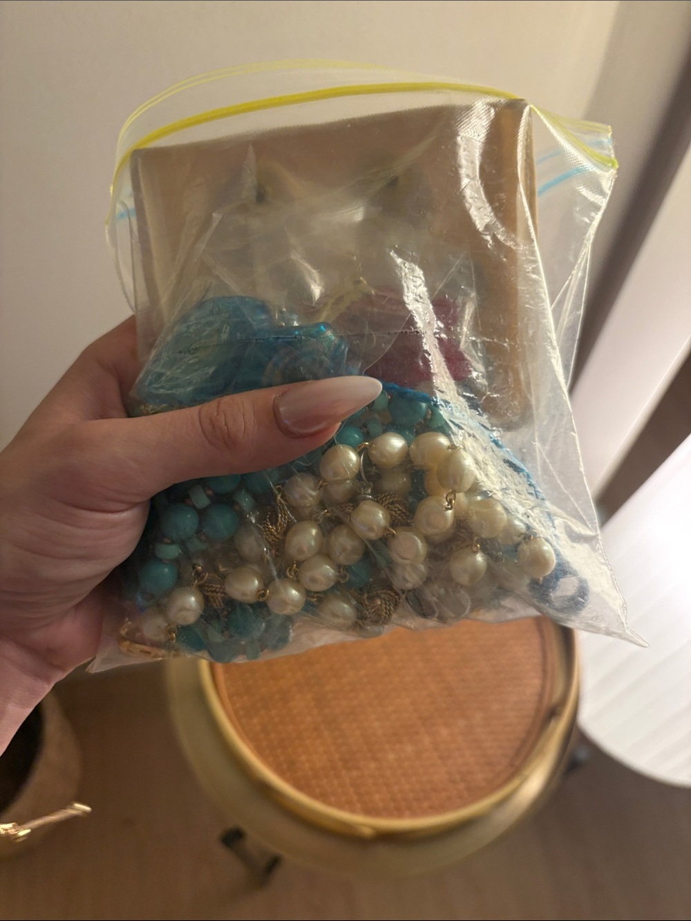 Vintage-Inspired Turquoise and Pearl Beaded necklace bundle